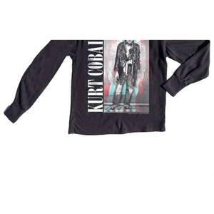 NEW ROWDY SPROUT kid's kurt cobain long sleeve tee in black